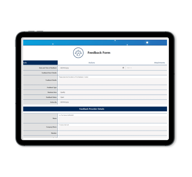 Southpac Plus makes completing feedback forms simple with the easy use of mobile devices like tablets.